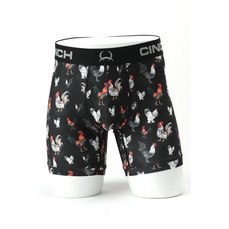 Men’s 6in Rooster Boxer Brief – Black – (MXY6002032)