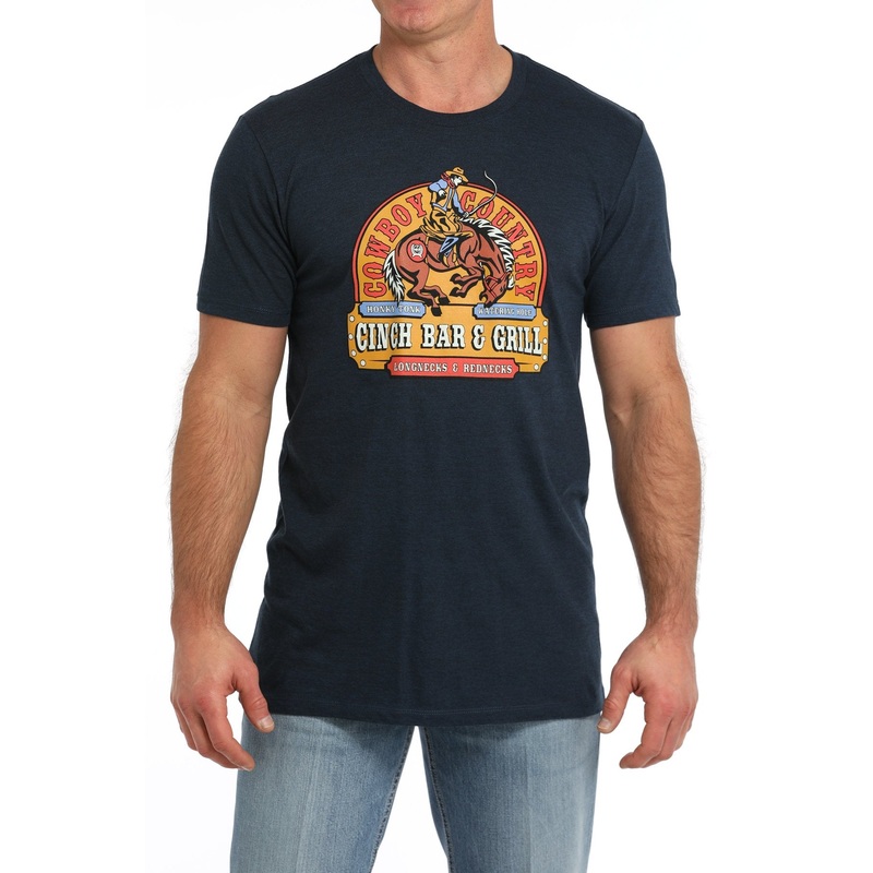 Men’s Cinch Bar and Grill Tee – Navy – (MTT1690651)