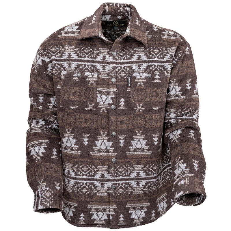 Men’s Hudson Shirt Jacket – Brown Aztec