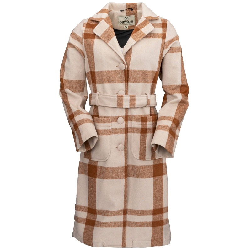 Women’s Brooklyn Jacket – Cream & Brown Plaid