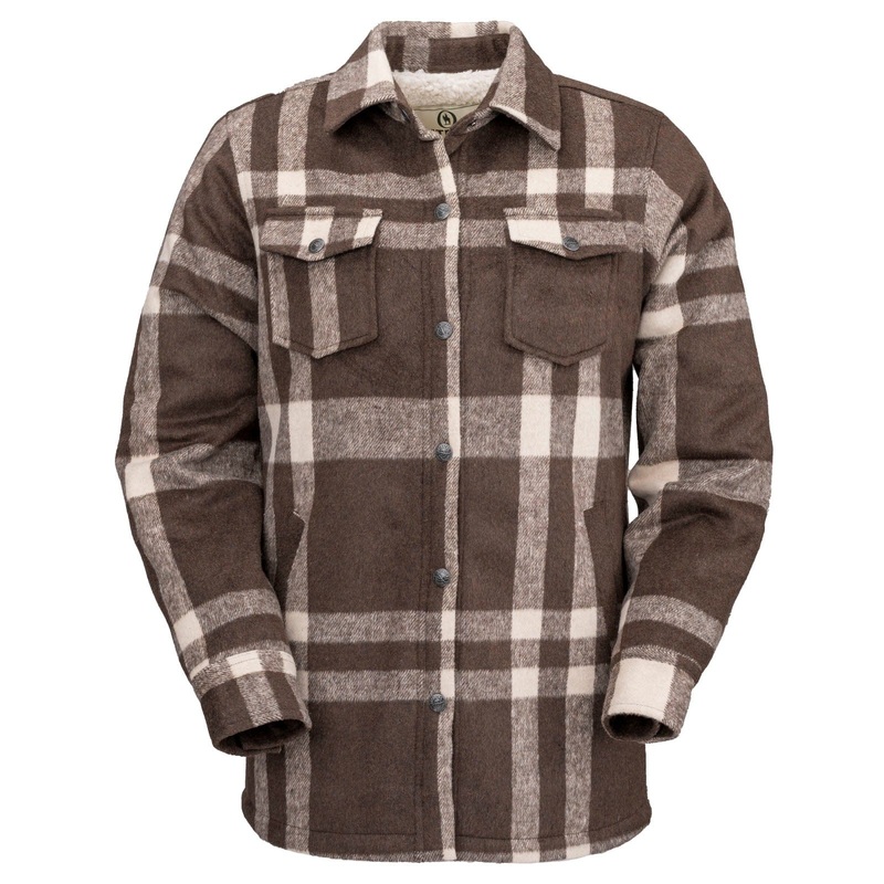 Women’s C’Anne Jacket – Creme & Brown Plaid