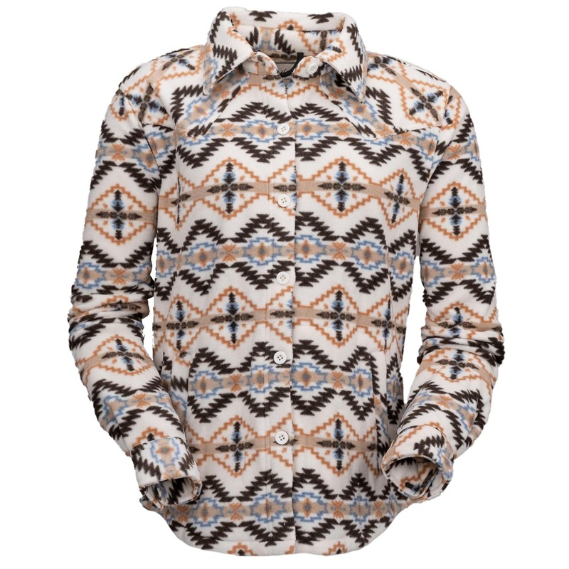 Women’s Eleanor Big Shirt – Creme Aztec