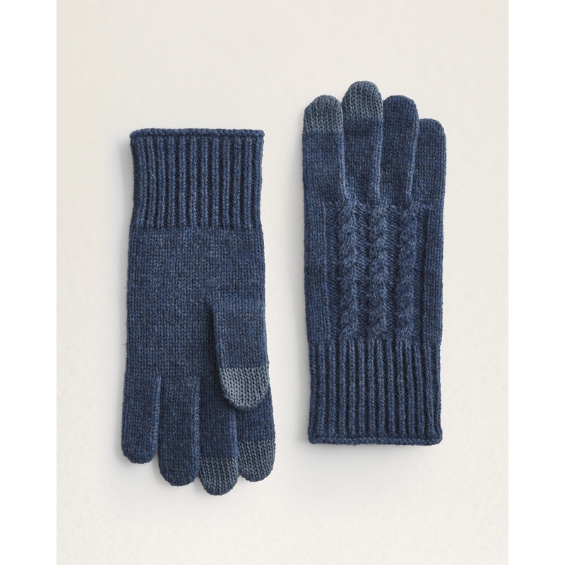 Cable Texting Glove|Indigo|Grey|Blk|Crm|OS _