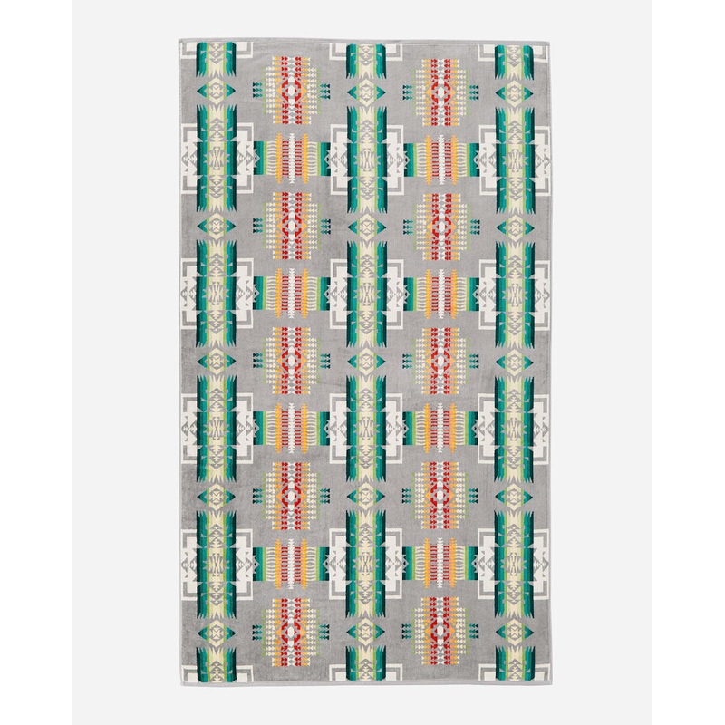 Chief Joseph Spa Towel|Grey|Aqua|40X70