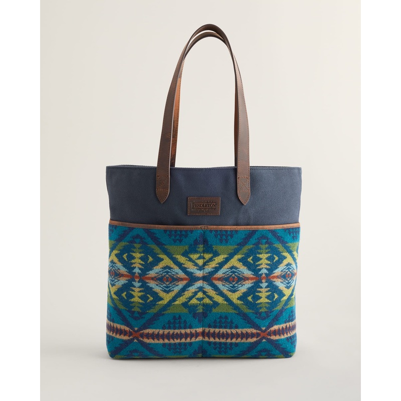 Diamond Desert Wool/leather Market Tote