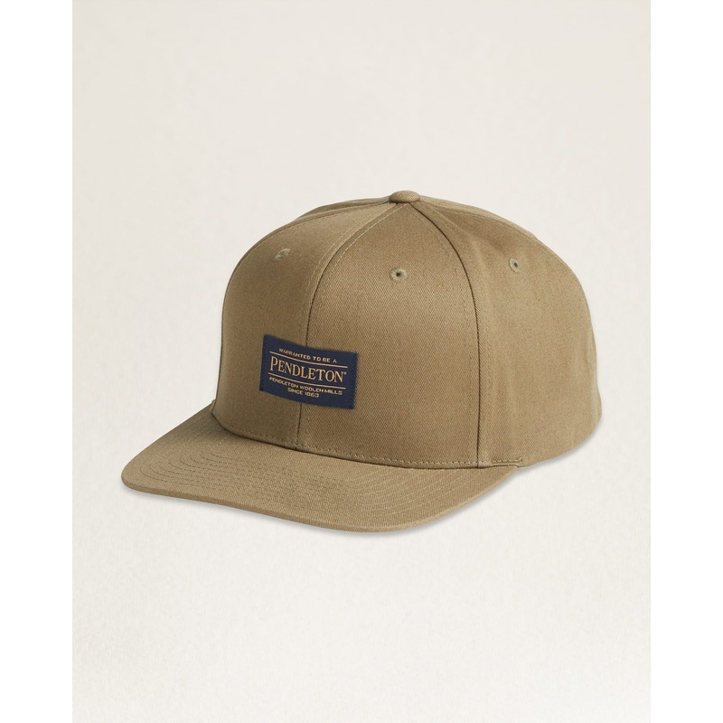 Logo Flat Brim Hat|Loden|Black|_