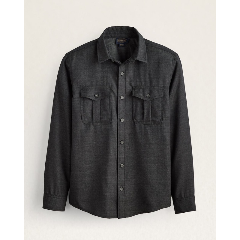 Men’s Harrison Merino Shirt|Blk novelty worsted|SM _|MD _|LG _|XL _|XXL _