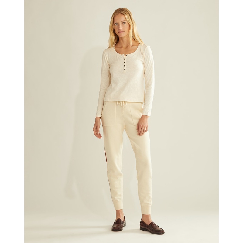 Women’s Long-sleeve Cotton Slub Henley Tee