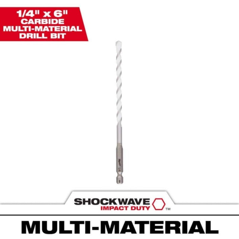 1/4 In. Shockwave Carbide Multi-material Drill Bit