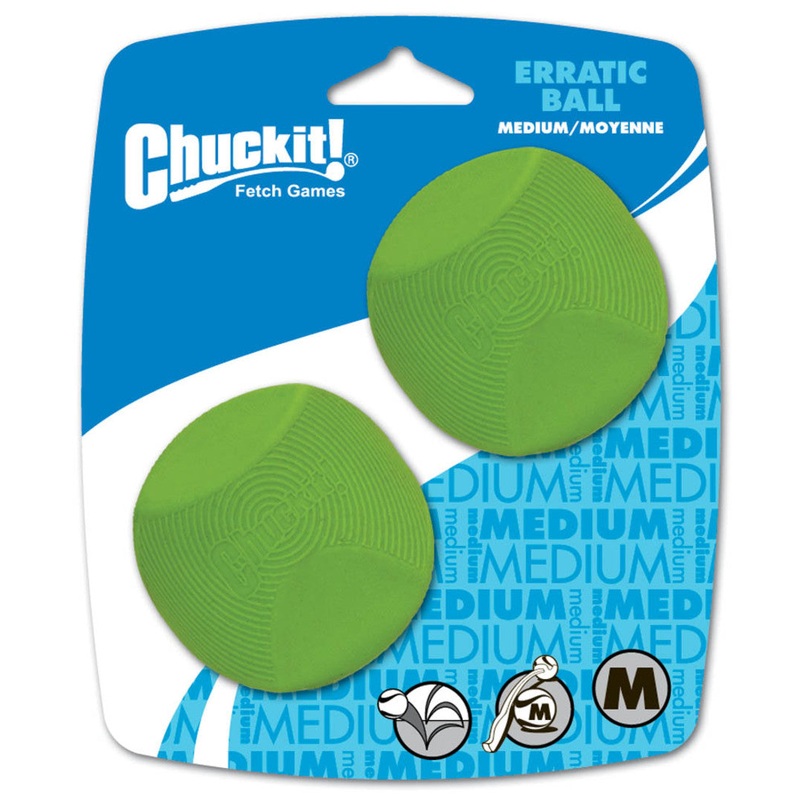 Erratic Ball Dog Toy – Medium|Green|Medium