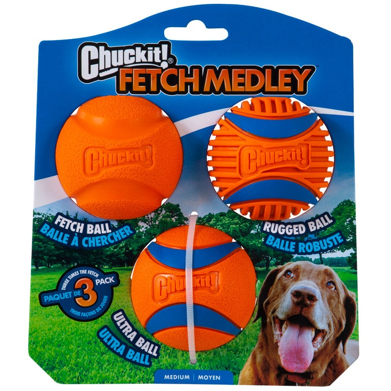 Gen 3 Fetch Medley Balls Dog Toy Assortment – Medium
