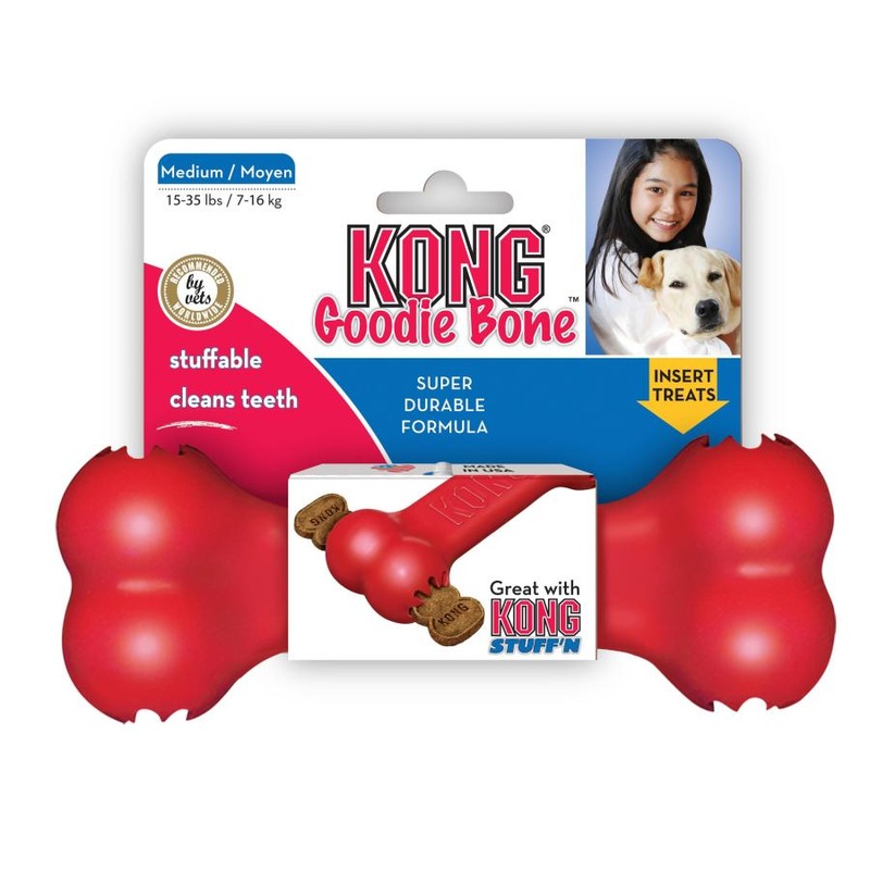Goodie Bone Dog Toy Red – Medium
