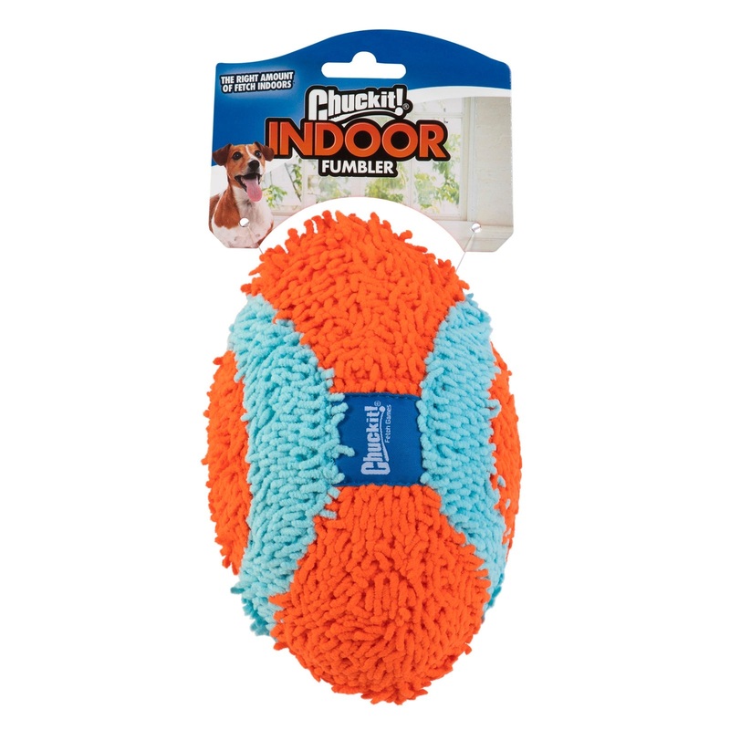 Indoor Fumbler Dog Toy Medium – Orange / Blue