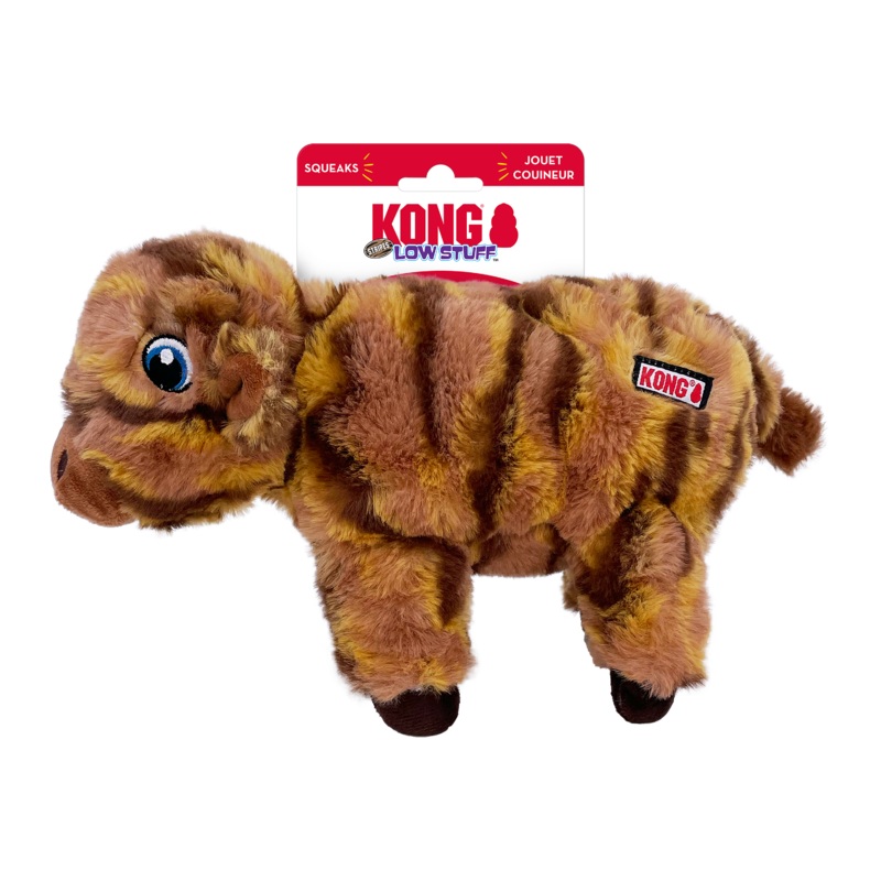 Low Stuff Stripes Cow Dog Toy – Medium