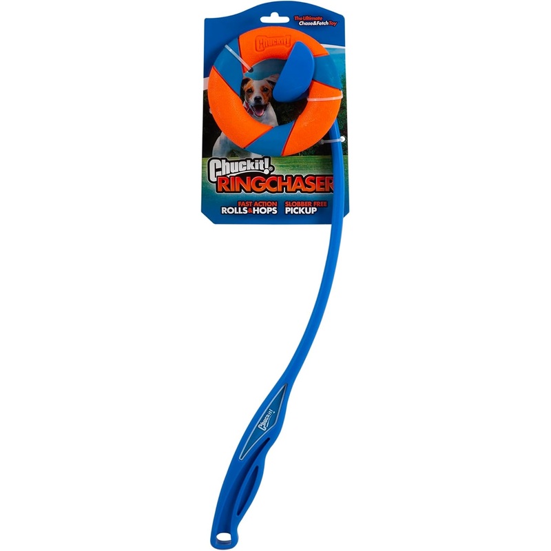 Ring Chaser Dog Toy – Orange / Blue