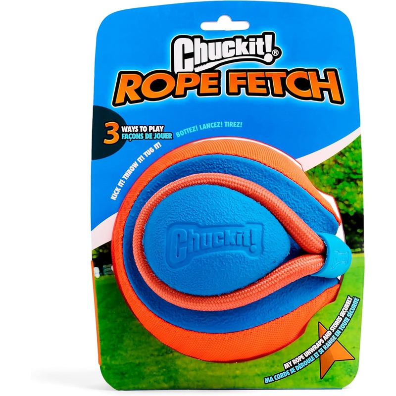 Rope Fetch Dog Toy 22-1/2 in. – Orange / Blue