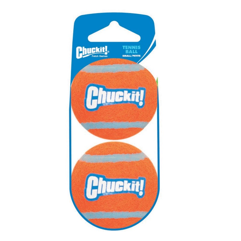 Tennis Ball Dog Toy Orange 2 Pack – Small / Medium / Large