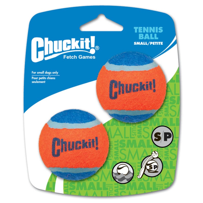 Tennis Ball Dog Toy Orange & Blue 2 Pack – Small / Medium