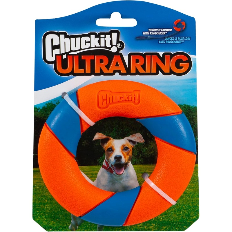 Ultra Ring Dog Toy – Orange / Blue