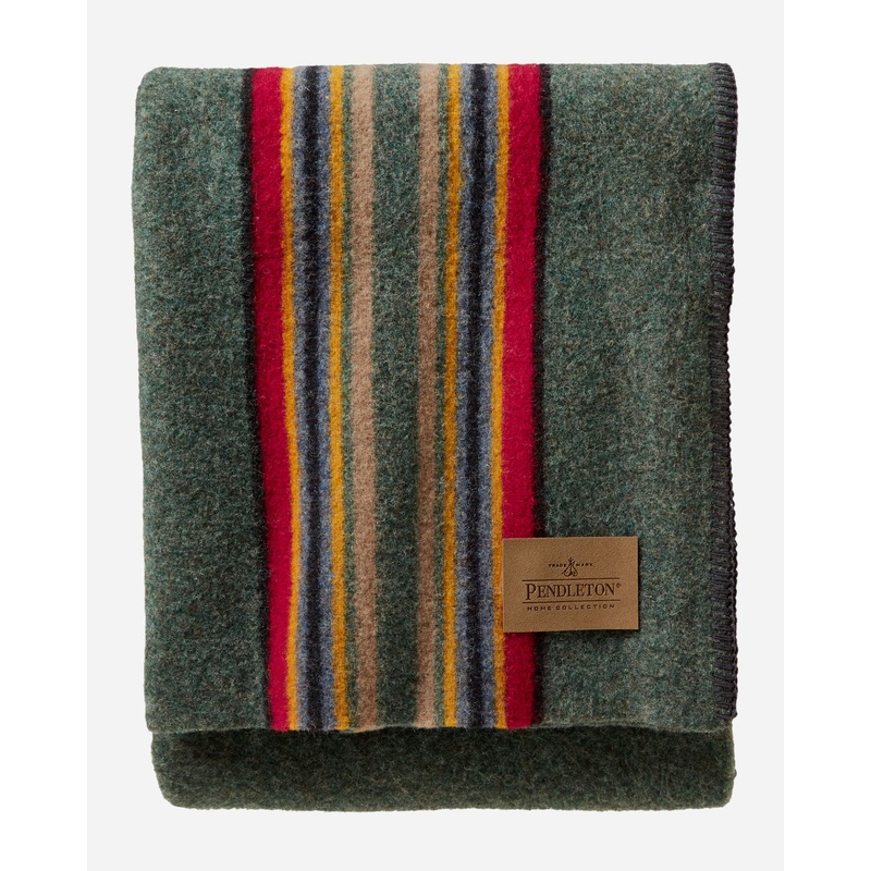 Yakima Camp Throw|Green heather|Lake|Mineral umber|OS