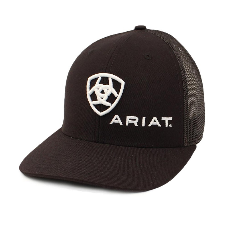 Mens Shield Logo Snapback Hat – Black