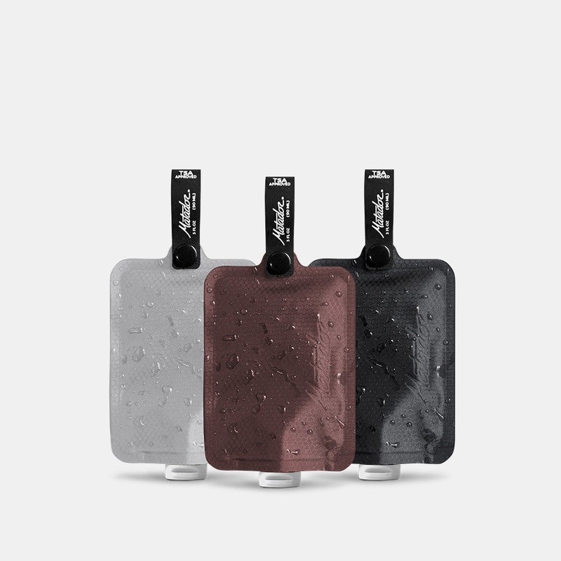 Flatpak Toiletry Bottle 3-pack Charcoal, Garnet, Arctic