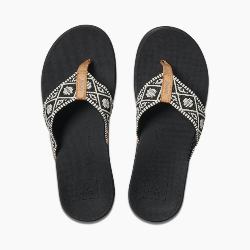 Girl’s Reef Ortho Woven|Black/White|Vintage White|6|7|8|9|10|11