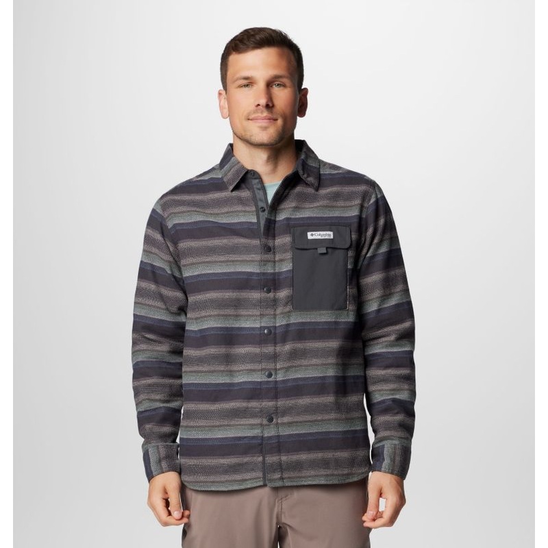 Men’s PFG Uncharted Overshirt – Shark Lunar Stripe
