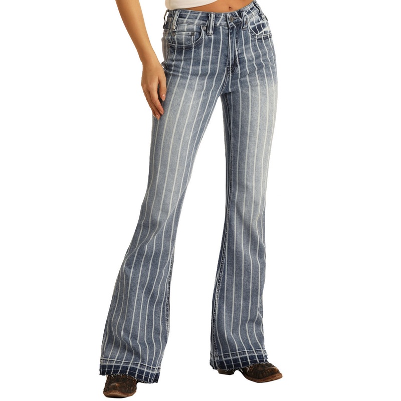 Women’s High Rise Extra Stretch Striped Trouser Jean