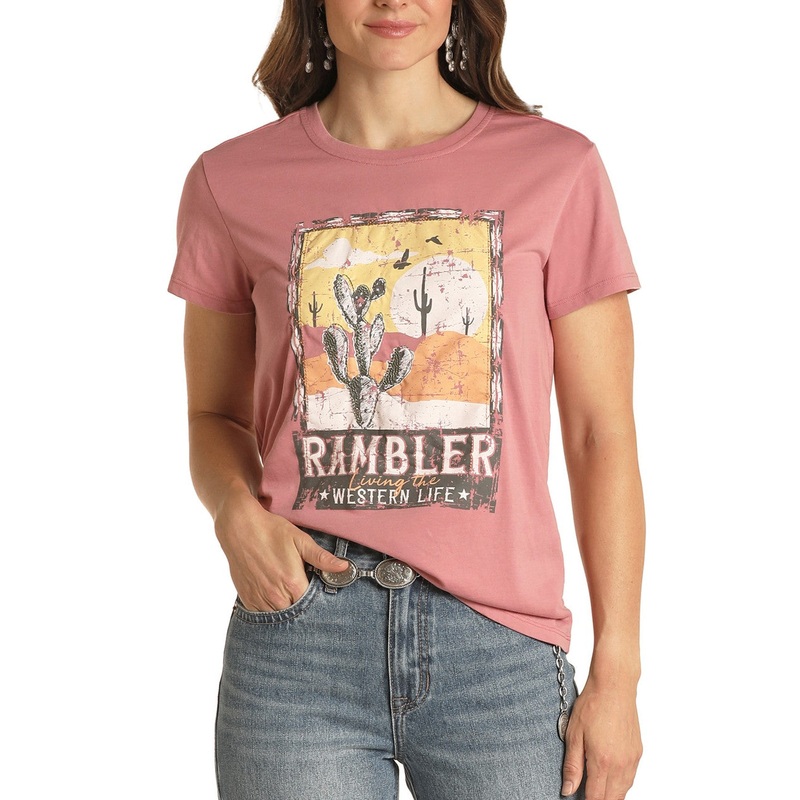 Women’s Rambler Graphic Tee|Baby_pink|M|XL|S|L