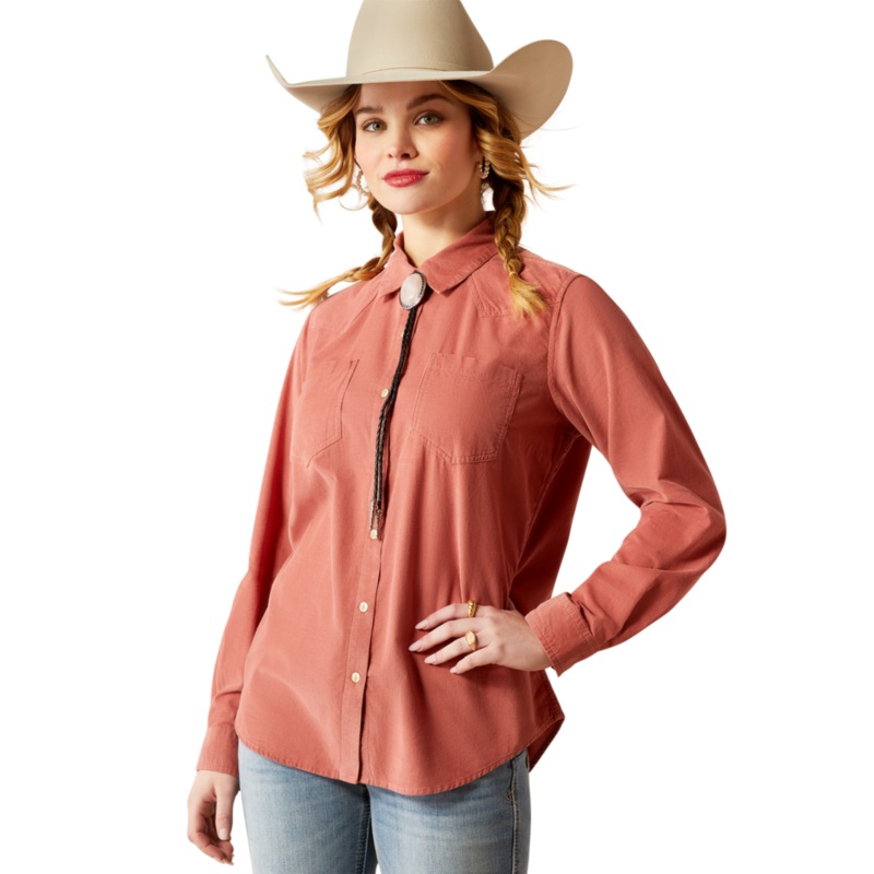 Billie Jean Corded Shirt – Light Mahogany