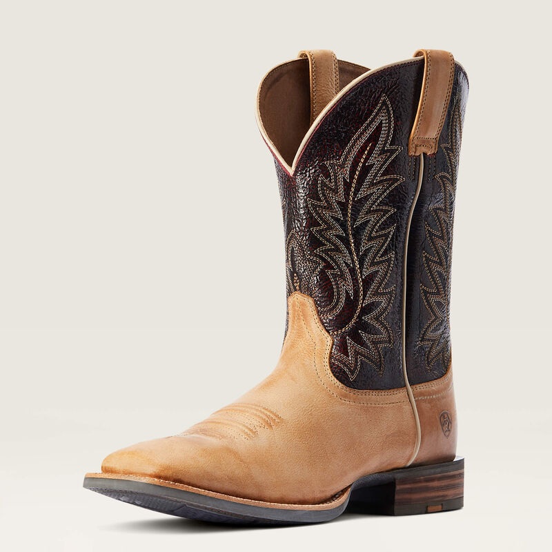 Men’s Ridin High Western Boot|Tan/drk brick|8 D|8.5 D|9 D|9.5 D|10 D|10.5 D|11 D|11.5 D|12 D|13 D