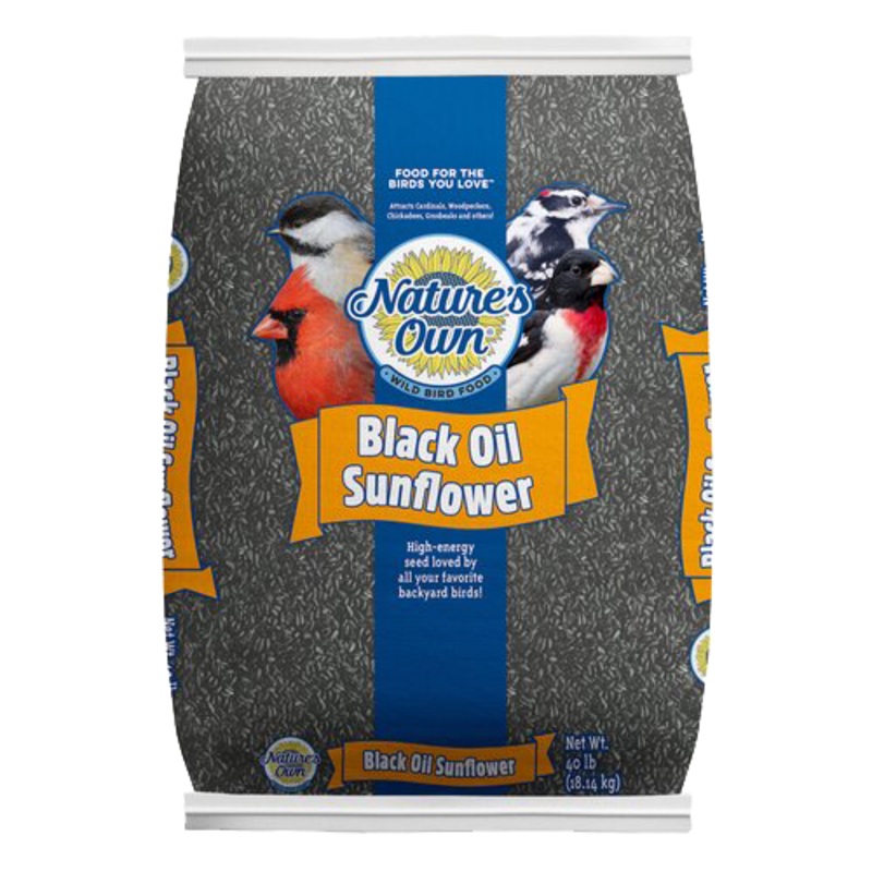 Nature’s Own Bird Seed – Black Oil Sunflower 40lb