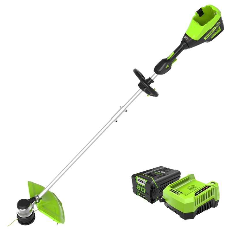 Pro 80V 16-inch Cordless Battery String Trimmer with 2.0 Ah Battery & Charger