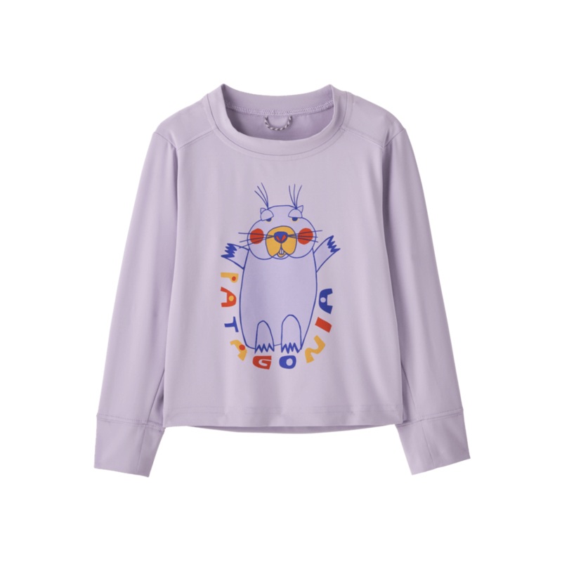 Baby Long Sleeve Capilene Silkweight T-Shirt – Mountain Mood / Foxglove Purple