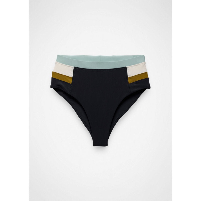 Baja Bound High Rise Swim Bottom – Black Color Block