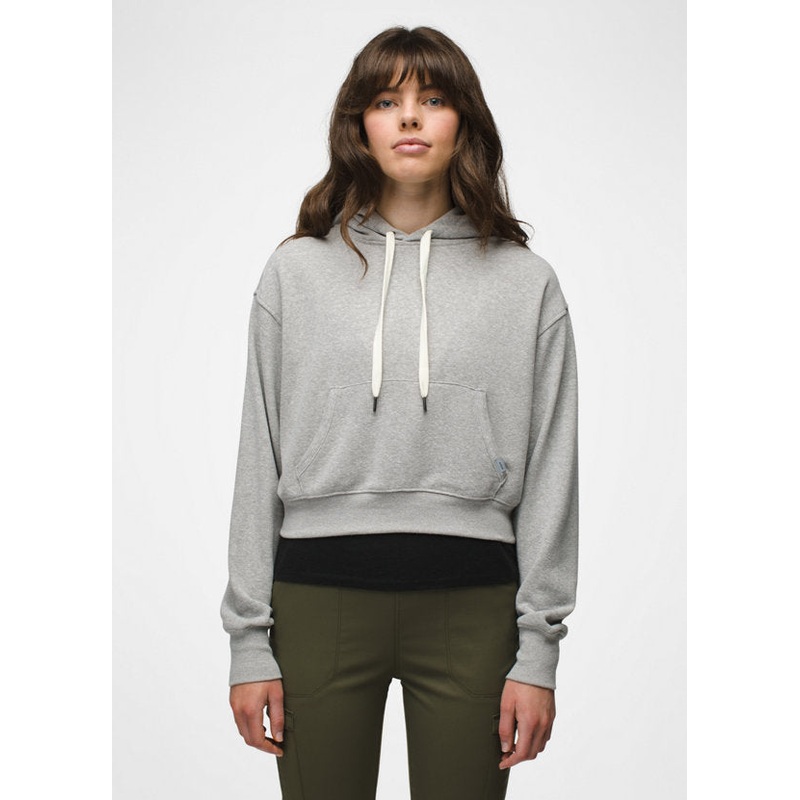 Cozy Up Crop Hoodie – Heather Grey