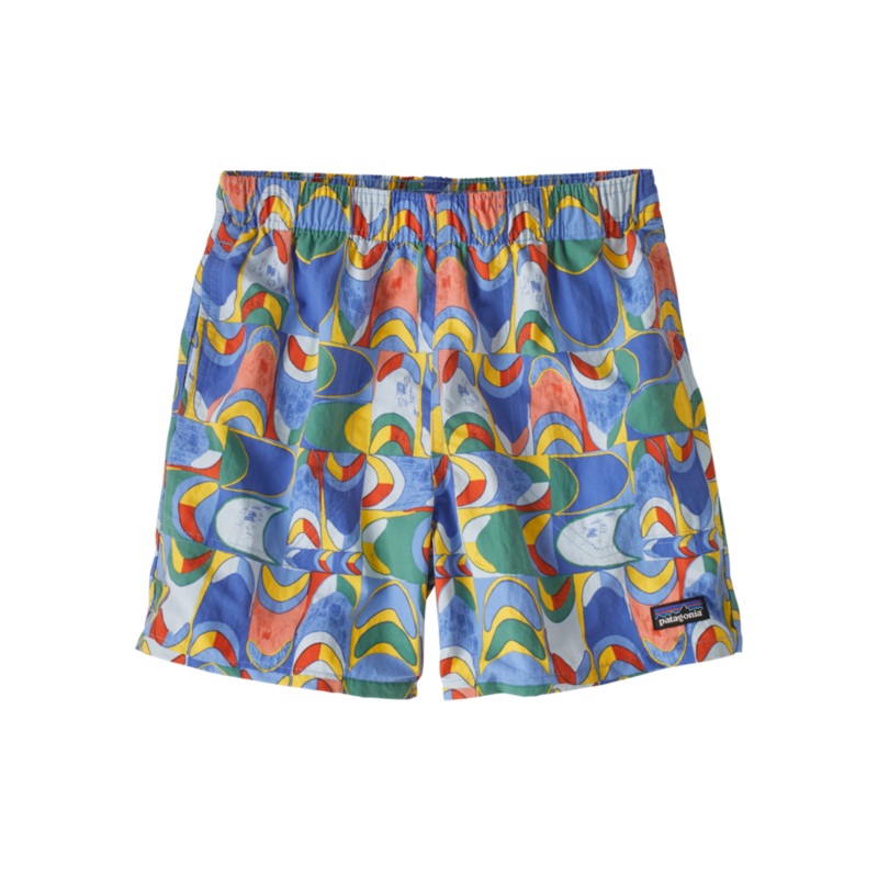 Kids Baggies Shorts Lined – 5 in. – Swallowtail Geo / Eddy Blue