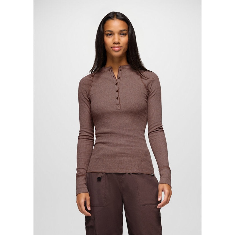 Touchstone Henley Long Sleeve – Carob Heather