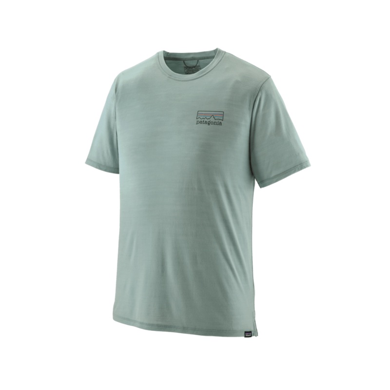 M’s Capilene Cool Merino Graphic Shirt – Fitz Roy Strata / Thermal Blue