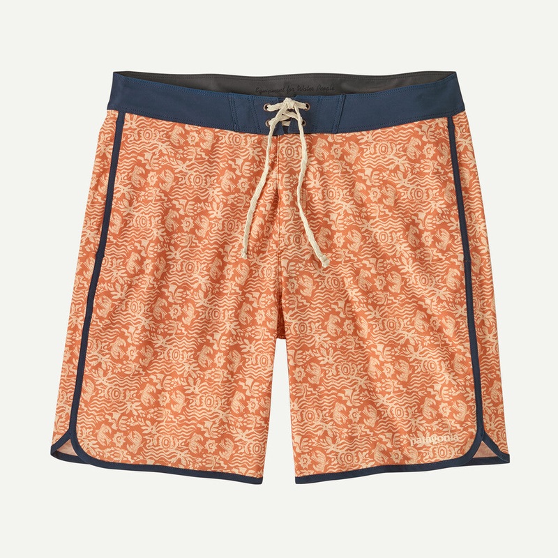M’s Hydropeak Side Shore 18in. Boardshorts – Mountain Breeze / Sunset Orange