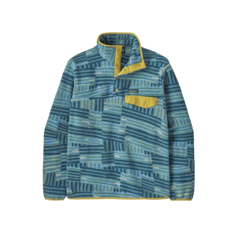 M’s Lightweight Synchilla Snap-T Pullover – Quilty Fitz / Wetland Blue