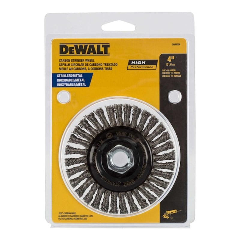 4 IN X 5/8 to 11 IN. Carbon Steel Stringer Wire Wheel