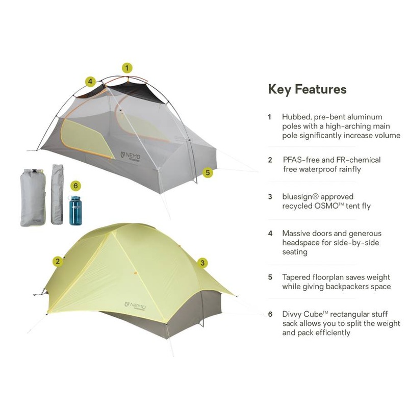 Mayfly Osmo_lightweight Backpacking 2p Tent Citron/mango