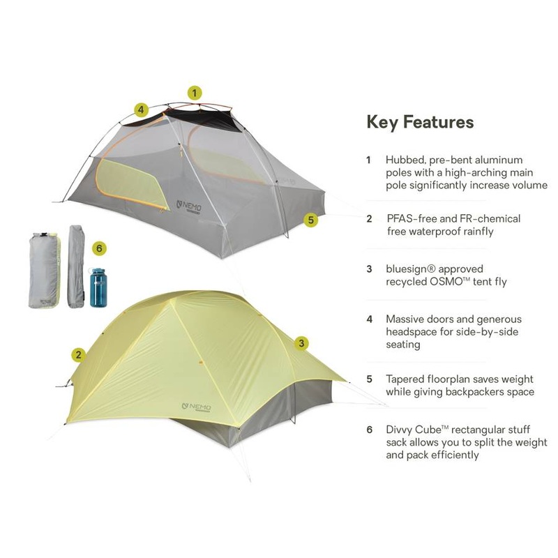 Mayfly Osmo_lightweight Backpacking 3p Tent Citron/mango