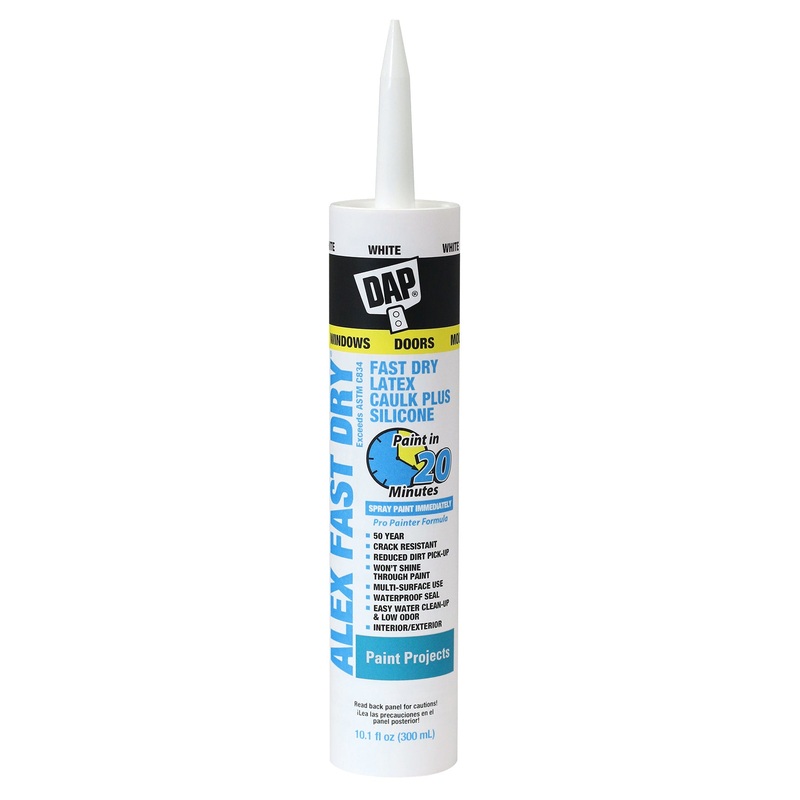 ALEX FAST DRY Acrylic Latex Caulk Plus Silicone – White 10.1 oz.