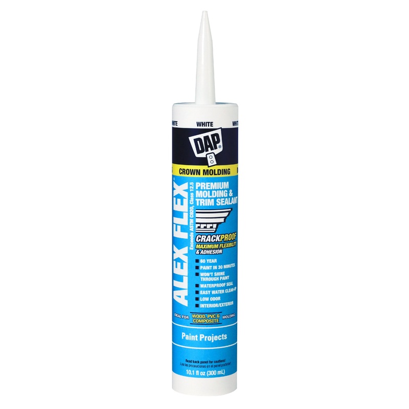 ALEX FLEX Premium Molding & Trim Acrylic Latex Siliconized Sealant – White 10.1 oz.