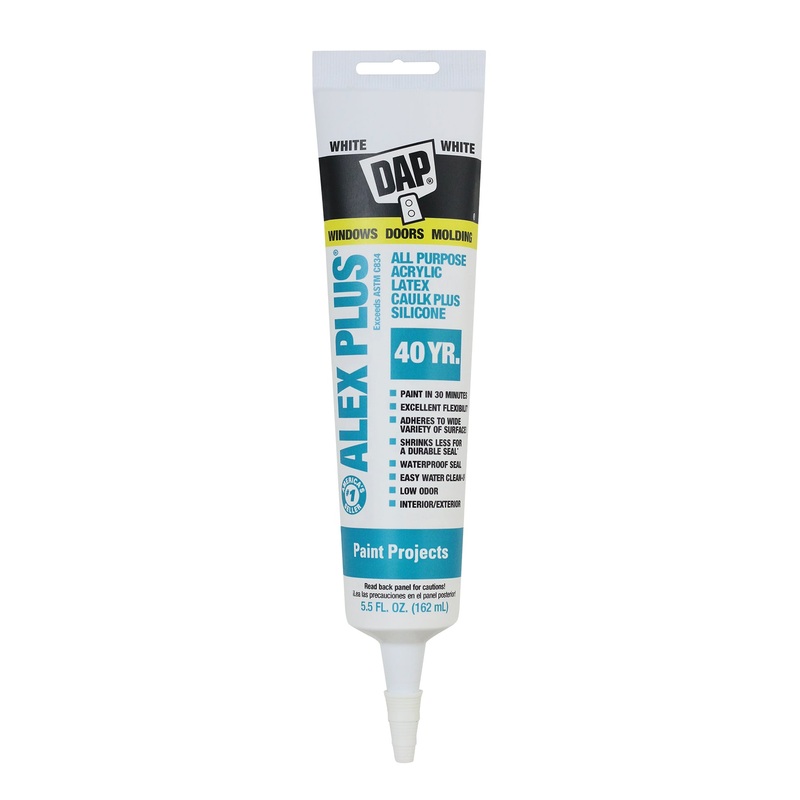 ALEX PLUS All Purpose Acrylic Latex Caulk Plus Silicone – White 5.5 oz.