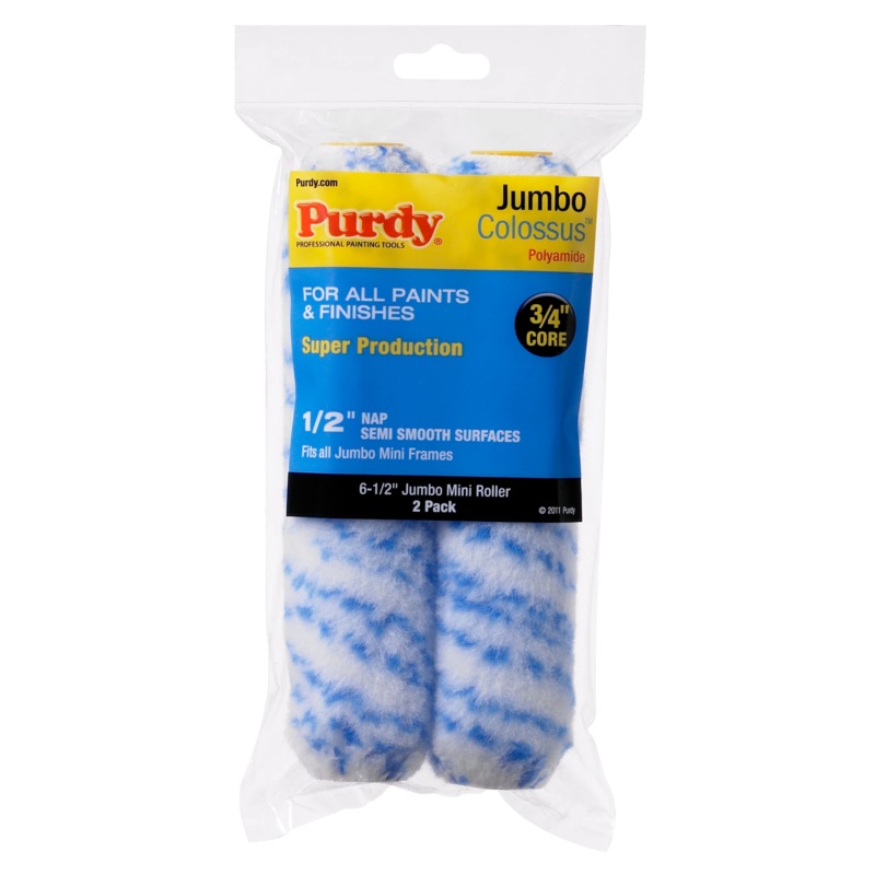 Colossus Jumbo Mini Roller Cover 6-1/2 x 1/2 in. – 2 Pack