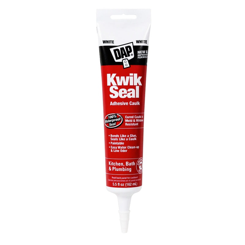 Kwik Seal Kitchen & Bath Adhesive Caulk – White 5.5 oz.